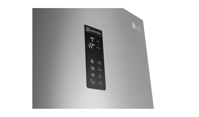 LG Ny Køle-/fryseskabe med Total No Frost, 190cm (nettovolumen 318 liter), GBB59PZFZB